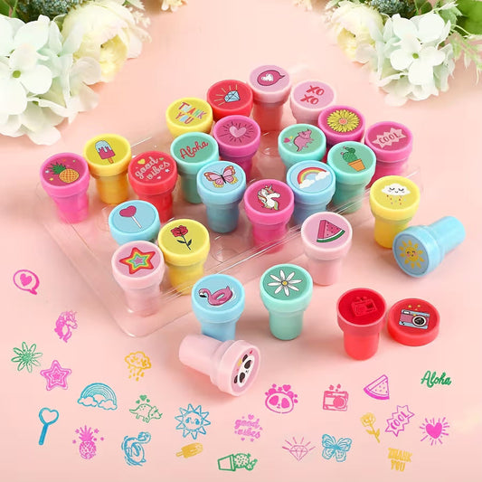 Cute Cartoon Kids Stamp Set, Babies and Toys 