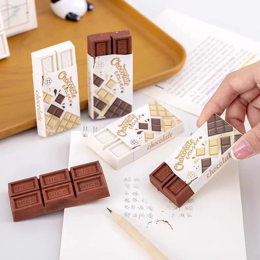 Cute Chocolate Eraser for Kids – Medium Size Scented Writing Eraser