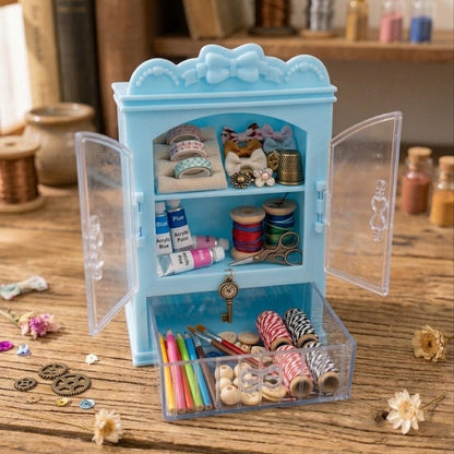 Cute Mini Organizer Cabinet – Space-Saving Storage for Toys, Stationery & Accessories