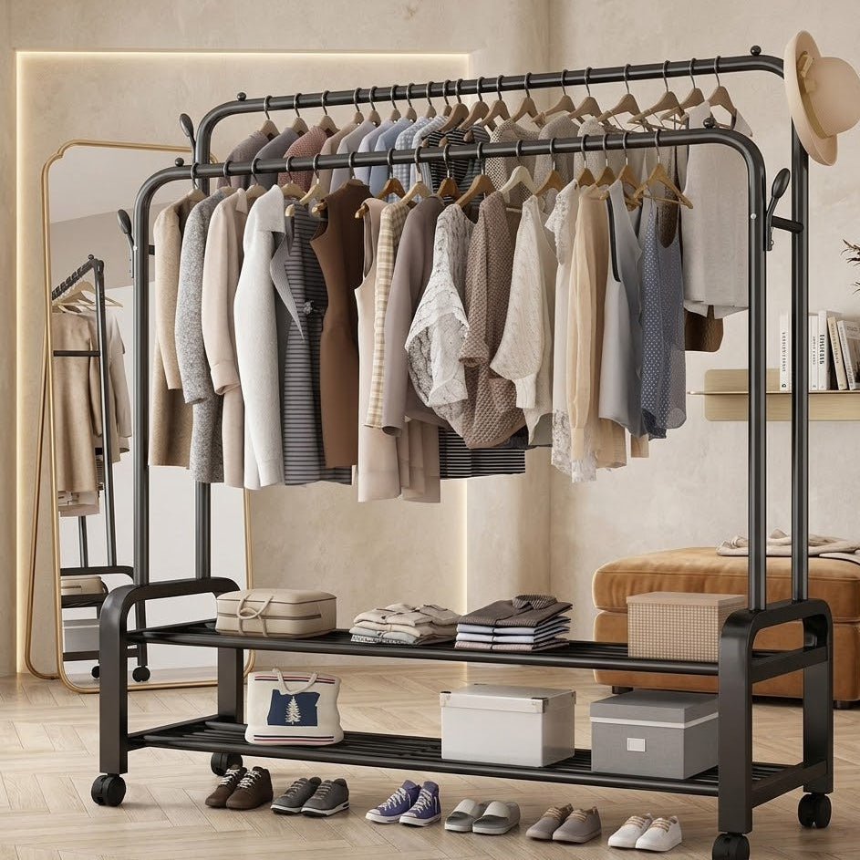 Foldable Multi Layer Clothes Drying Rack