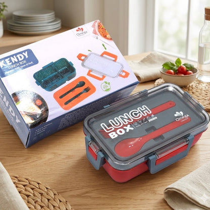 Fresh Keeping Lunch Box (Dual Compartments + Cutlery)2