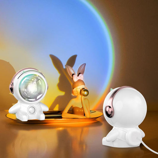 Galaxy Glow Spaceman Sunset Projector
