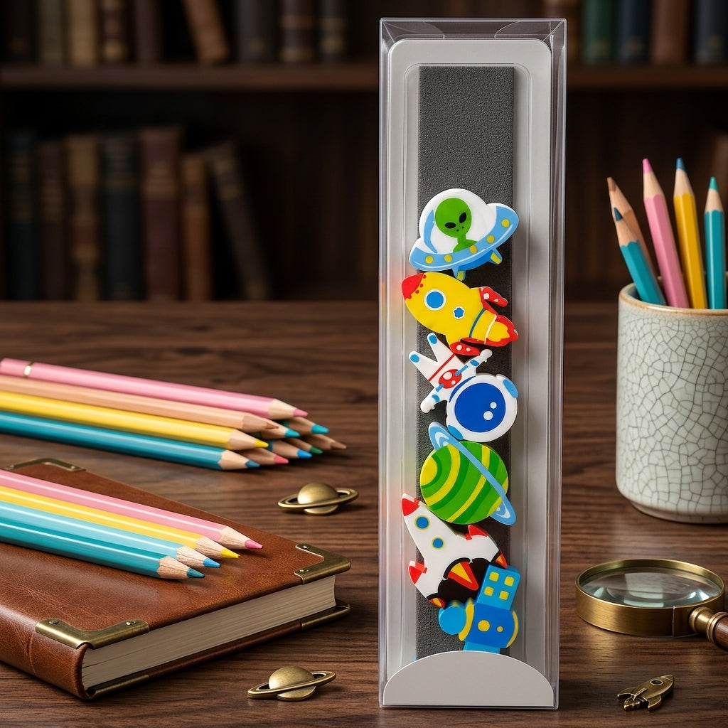 Galaxy Space Eraser Set – Colorful Novelty Erasers for Kids & Students