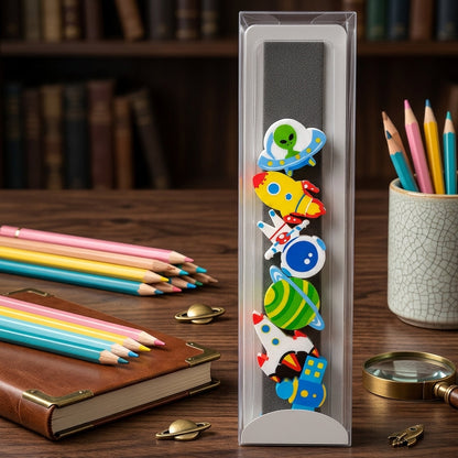 Galaxy Space Eraser Set – Colorful Novelty Erasers for Kids & Students