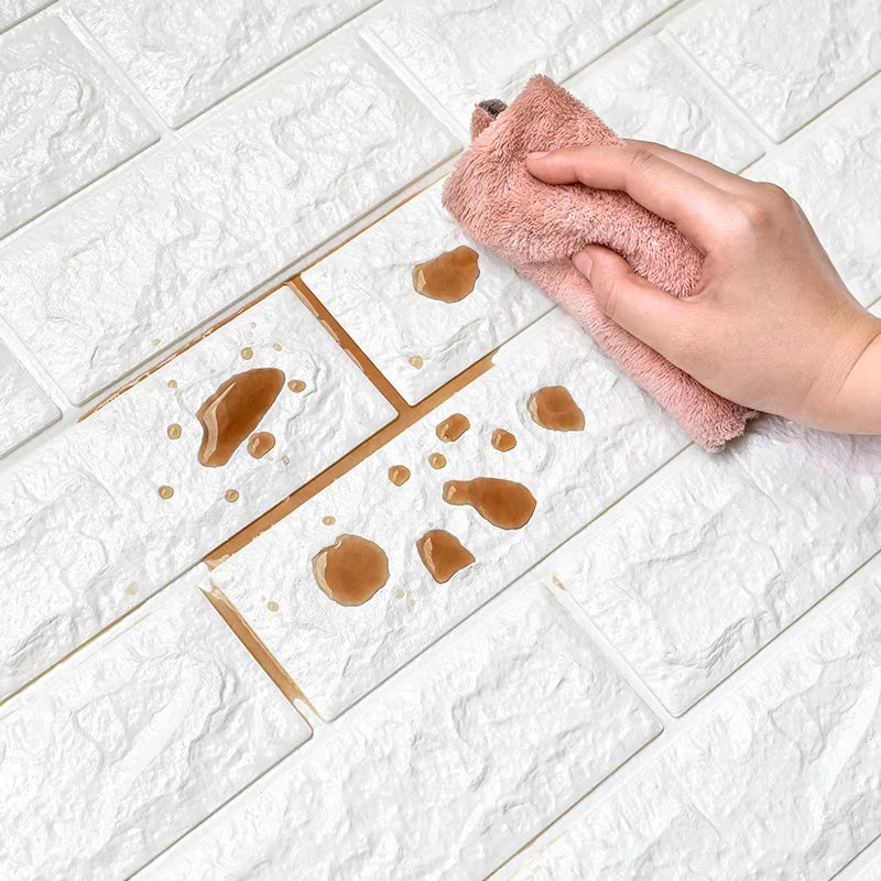 3Pcs Brick Sheet Peel & Stick Wall Panels