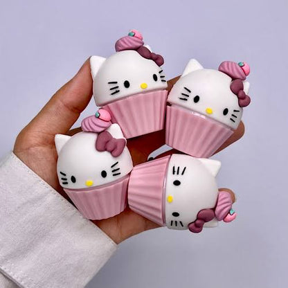Hello Kitty Moisturizing Lip Balm – Cute Cupcake-Shaped Twist-Up Lip Care