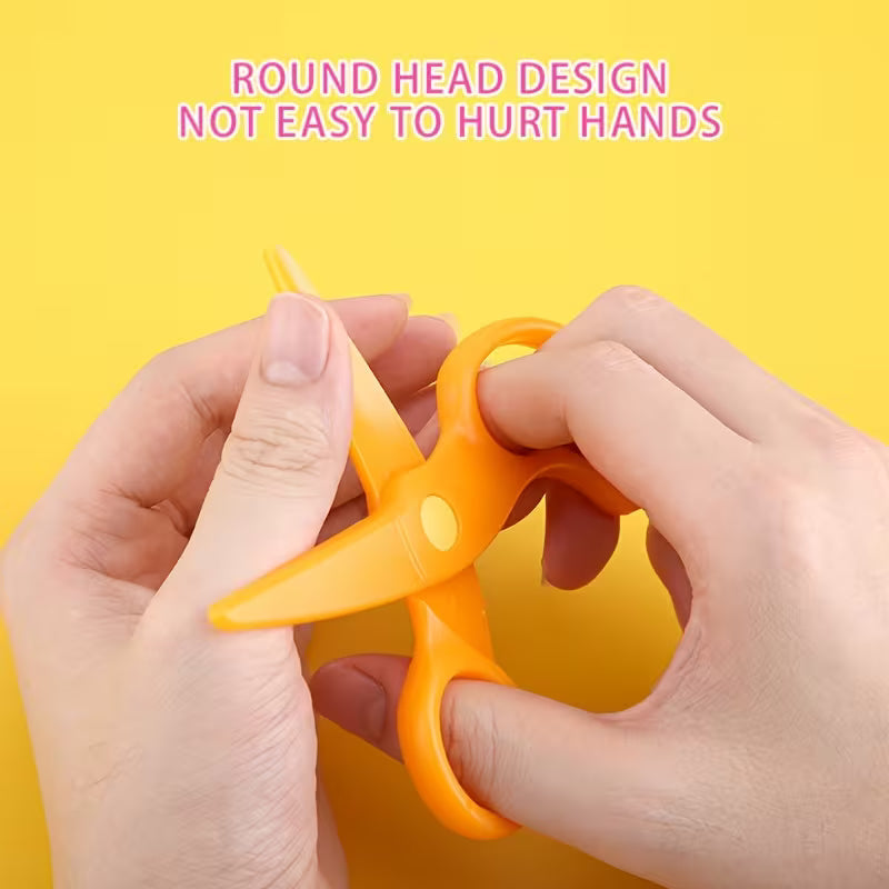 Kids Plastic Scissors 2Pcs – Lightweight Safety Scissors for School & Art Projects