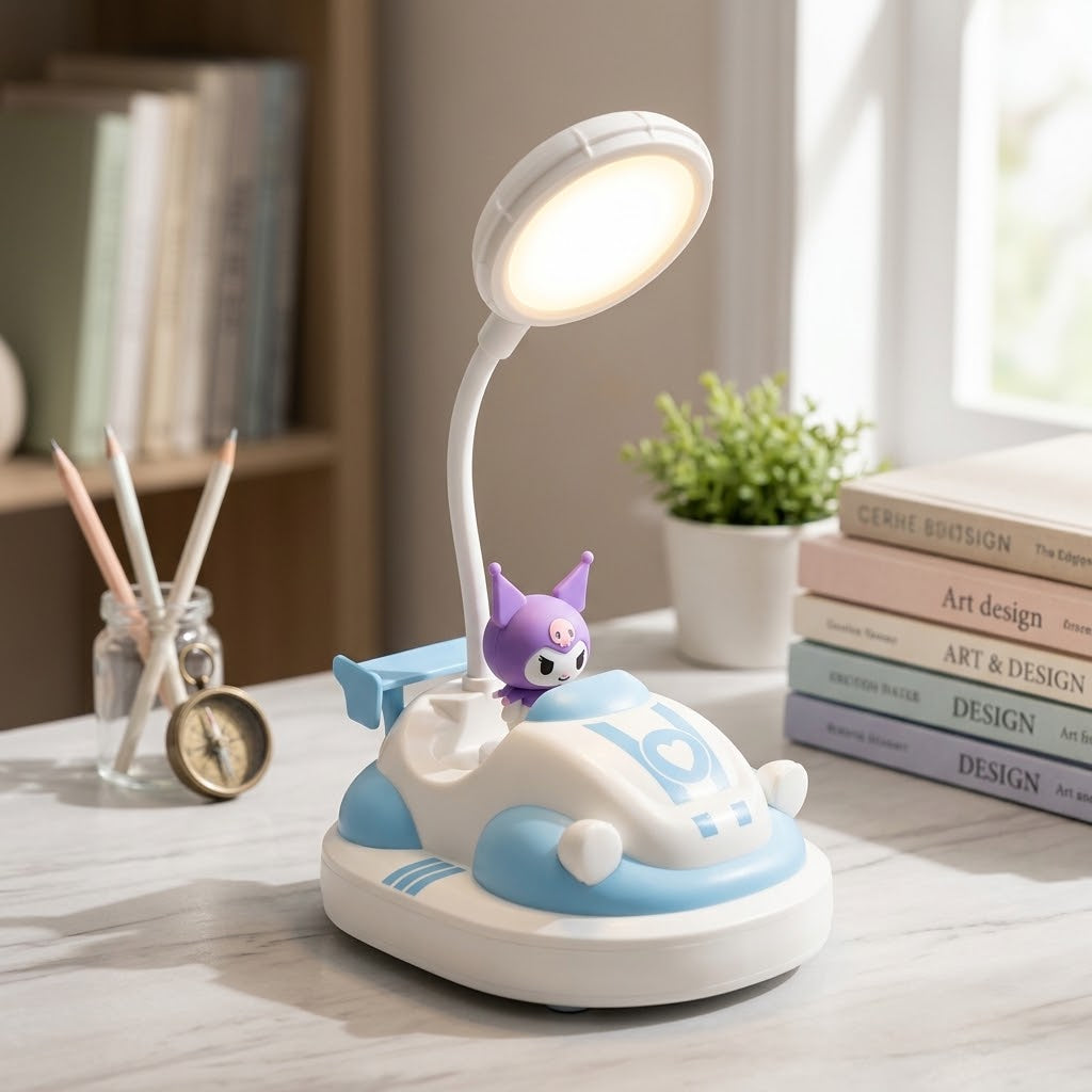  Kuromi Character Cartoon Go Kart LED Lamp With Flexible Adjustable Neck