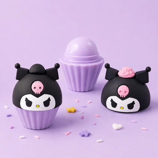 Kuromi Cupcake Lip Care Balm Cute Moisturizing Lip Balm For Girls