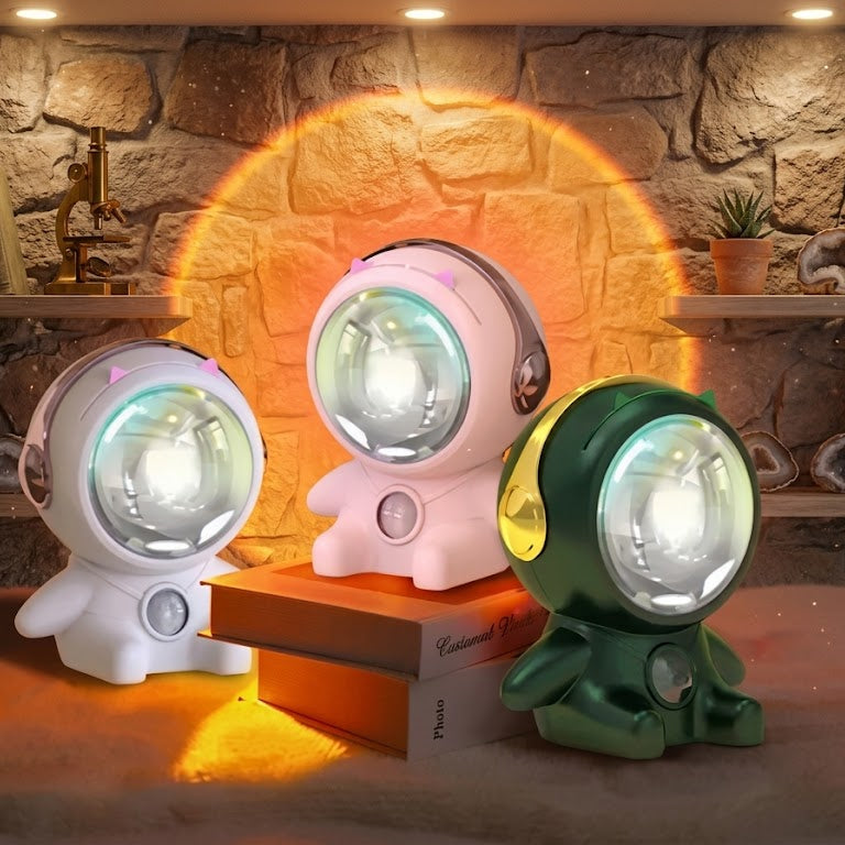 LED Spaceman Sunset Projection Night Light Lamp