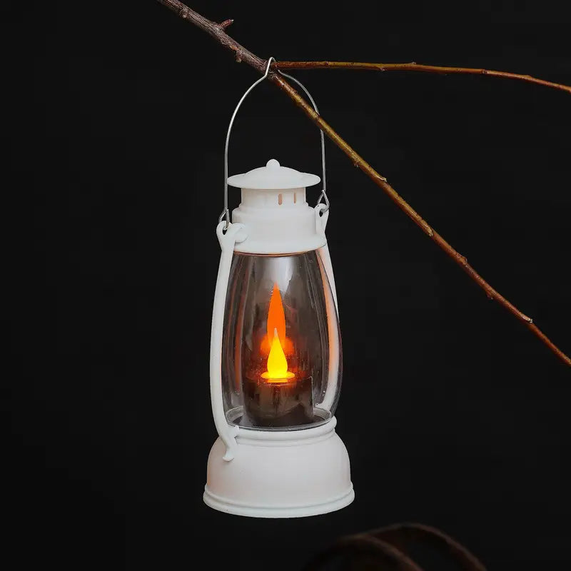 Mini Decorative LED Lantern – Vintage Flame Design with Warm Cozy Glow