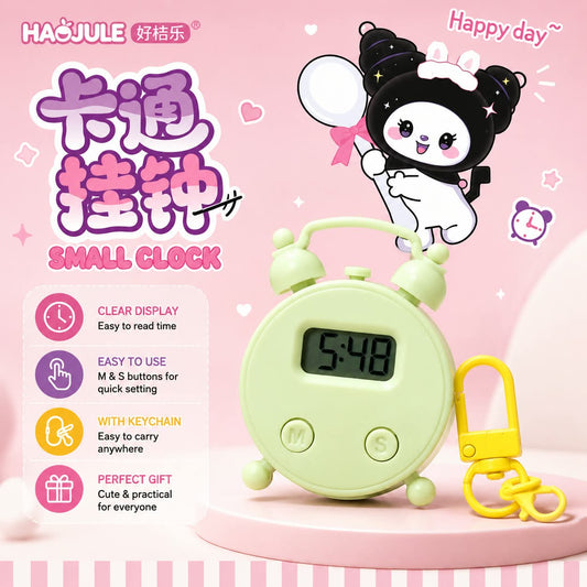 Mini Digital Alarm Clock Keychain