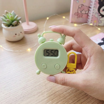 Mini Digital Alarm Clock Keychain