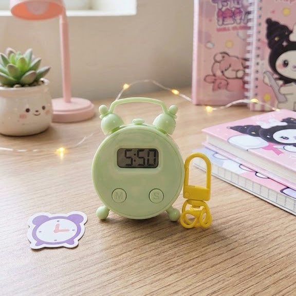 Mini Digital Alarm Clock Keychain