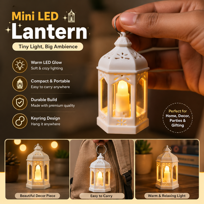 Mini LED Candle Lantern – Warm Decorative Light for Parties, Travel & Gifting