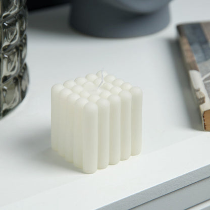 Modern Bubble Cube Candle Light – Flickering LED Flame for Cozy Ambiance