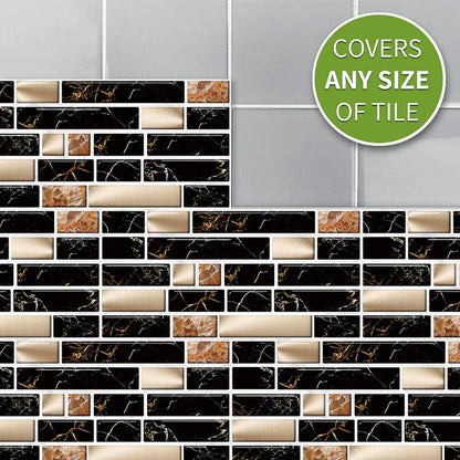 New 24Pcs Brick Tile Stickers (7X4.5 Inch)