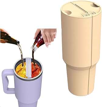 Portable Multi Section Silicone Mug With Dividers