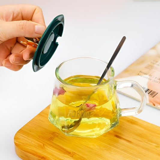 Premium Crown Lid Glass Cup