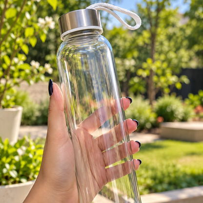 Protective Sleeve Glass Bottle – Reusable Drinking Water Bottle