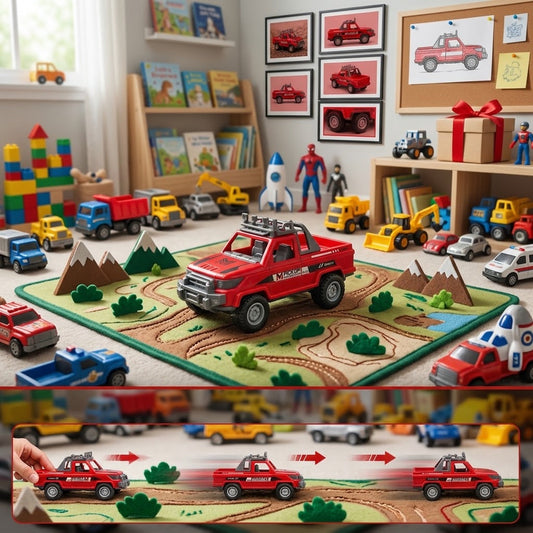 Pull Back 4x4 Pickup Truck Toy – Durable All-Terrain Car for Kids