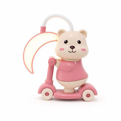 Rechargeable Mini Scooter Desk Lamp – Cute Cartoon LED Table Light for Kids