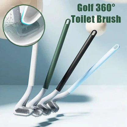 Durable Strong Bristle Hockey Style Toilet Brush