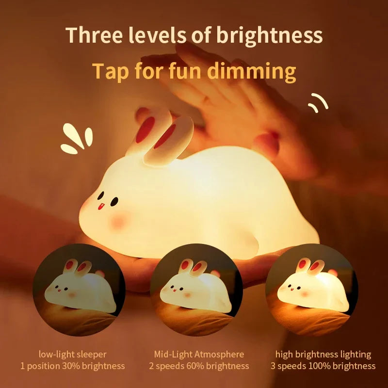  Silicone Rabbit Lamp, Home and Living 