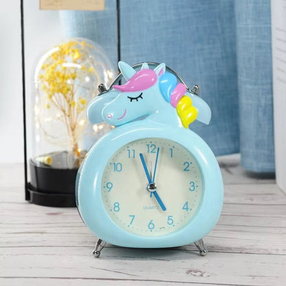 Kids Unicorn Table Clock – Warm LED Night Light with Alarm Function