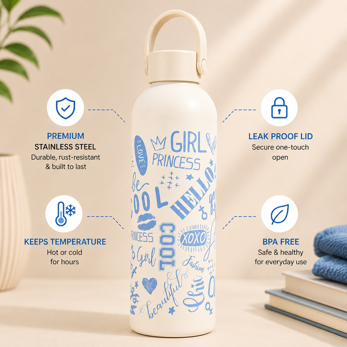 Vacuum Insulated Stainless Steel Water Bottle 
