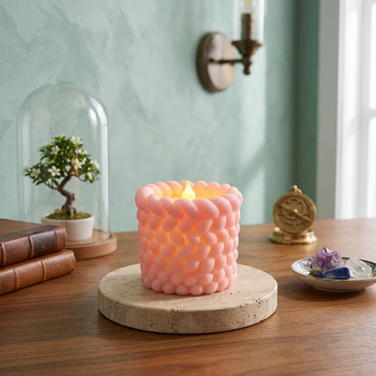 Woven Rope Candle Light – 3D Design Flameless LED Home Décor