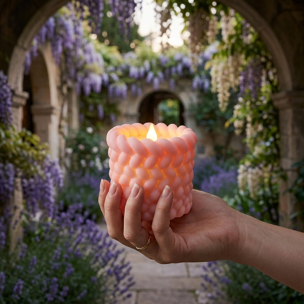 Woven Rope Candle Light – 3D Design Flameless LED Home Décor