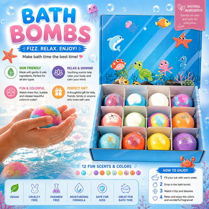 1 Pcs Colorful Fizzy Bath Bombs With Hidden Toy Inside