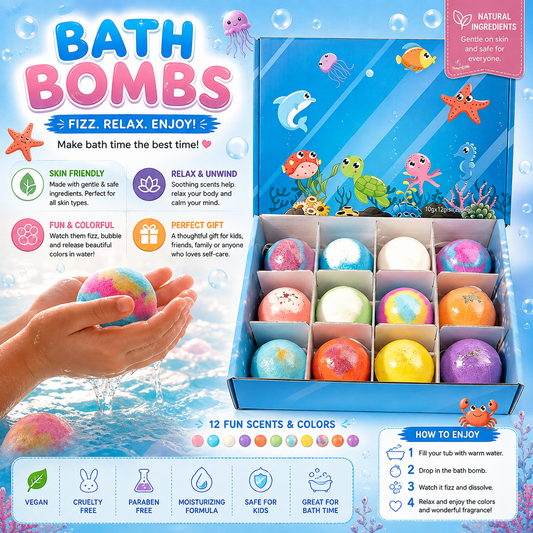 1 Pcs Colorful Fizzy Bath Bombs With Hidden Toy Inside