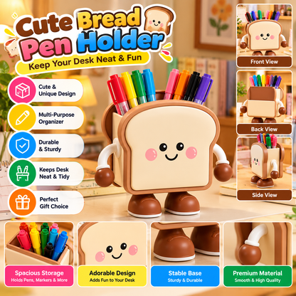 Bread Shaped Desk Organizer Creative Pen & Pencil Holder