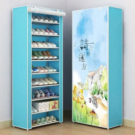 10 Layer Printed Shoe Rack