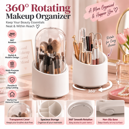 360Rotate Makeup Brush Storage Capsule Shape Box
