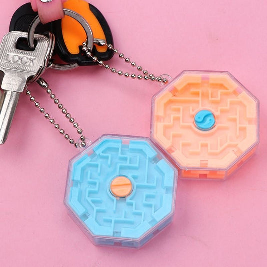 Amaze 3D Gravity Memory Sequential Maze Ball KeyChain