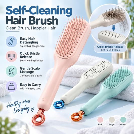 Self Cleaning Multi-functional hair brush
