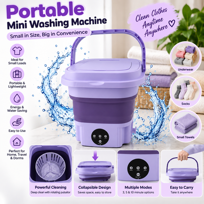 Foldable Compact Washing Machine