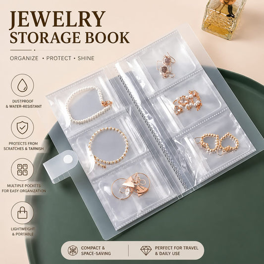 Transparent Jewelry Storage Book 84 Grid Transparent Travel Organizer
