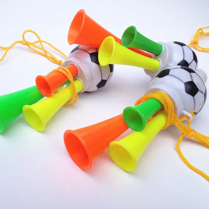 Three Tone Mini Kids Plastic Football Horn Toy